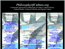 Tablet Screenshot of philosophyofculture.org